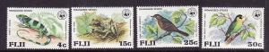 Fiji-Sc#397-400-unused NH WWF set-Endangered Species-Birds-I