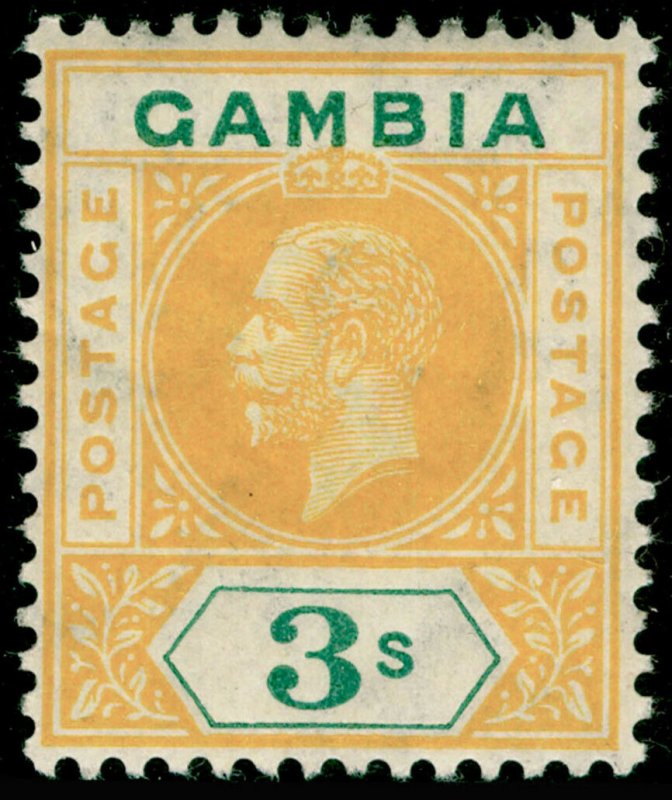 GAMBIA SG101, 3s yellow & green, LH MINT. Cat £17.