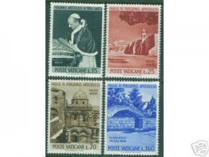 VATICAN Scott 375-378 MNH** 1964 Pope Paul VI Holy Land visit