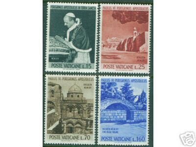 VATICAN Scott 375-378 MNH** 1964 Pope Paul VI Holy Land visit