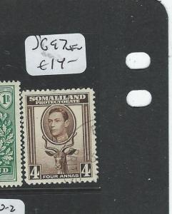 SOMALILAND (PP2908B) KGVI  4A ANTELOPE  SG 97  VFU