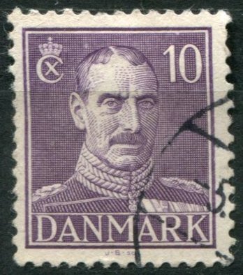 Denmark Sc#280 Used, 10o vio, King Christian X - (1942-1946) (1942)
