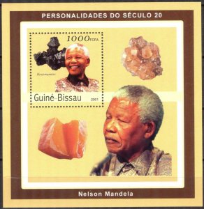 Guinea Bissau 2001 President Nelson Mandela Minerals I S/S MNH