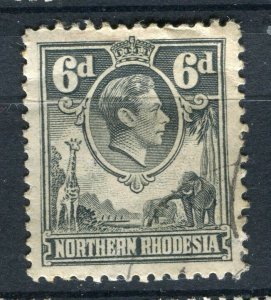 RHODESIA; North 1938 early GVI portrait issue fine used 6d. value