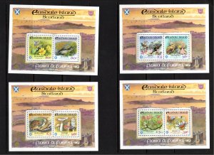 Easdale (local) 1998 MNH Silver Overprint of Flora and Fauna