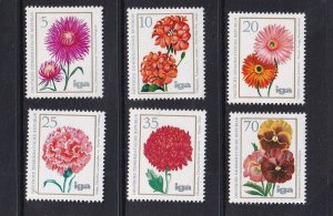 German Democratic Republic DDR  #1670-1675 MNH 1975 flowers