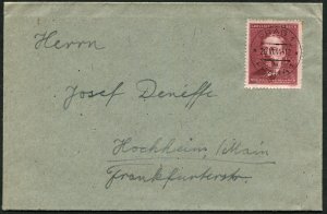 Czechoslovakia German Occupation Prague 1944 Cover to Hochheim am Main WWII