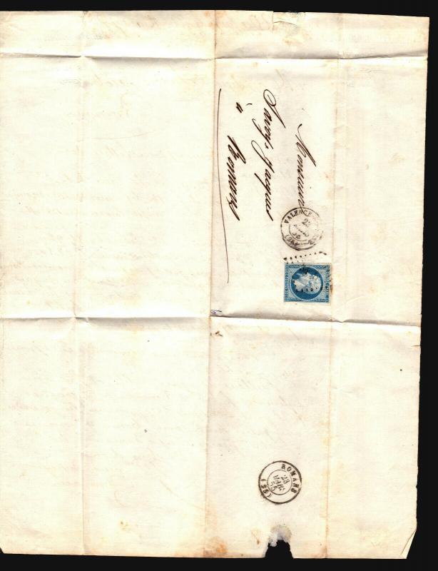 France 1855 Letter Cover to Romans - Z15715