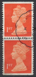 GB Machin 1st pair SG 1516m SC#  MH188b FU see scan details  