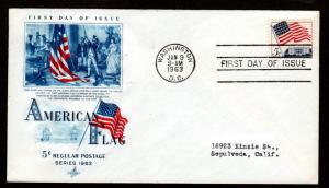 U.S. 1963 FDC American Flag!