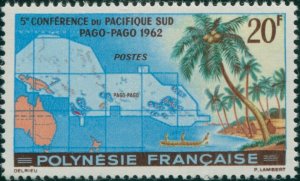 French Polynesia 1962 Sc#198,SG22 20f South Pacific Conference Pago-Pago MLH