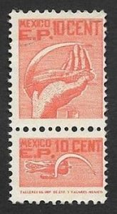 SE)MEXICO  10C FISCAL STAMP WITH LABEL, MINT