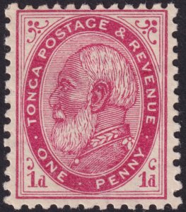 Tonga 1887 #1 fvfmh; 1p Carmine Rose