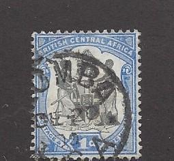 British Central Africa, 43, Coat of Arms Single,**Used**