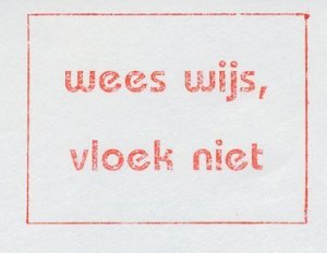 Meter cut Netherlands 1990 Be wise, do not curse