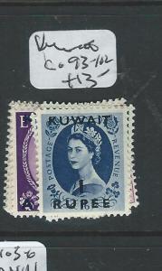 KUWAIT (PP2502B) ON GB QEII SG 93-102  MOG