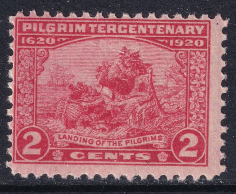 Sc# 549 U.S. 1920 Pilgrim Tercentenary 2¢ issue MLH CV $5.50 stk #2