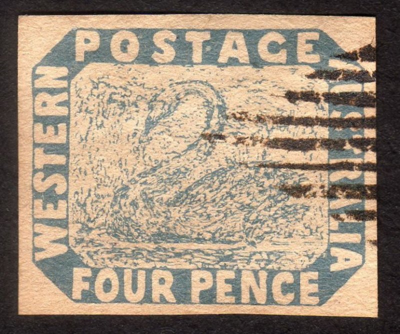 1854, Western Australia, Swan, Used, Sc 3, Forgery