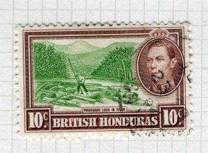 BRITISH HONDURAS; 1938 early GVI pictorial issue fine used 10c. value