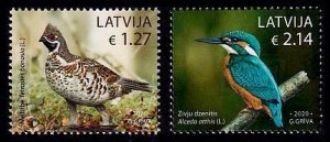 Latvia Sc# 1052-3 MNH Birds of Latvia 2020