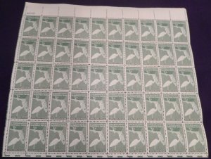 US #952 3c Everglades Park Dedication, Full Sheet, F/VF OG NH or better, post...