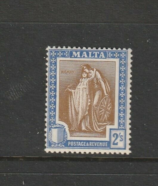 Malta 1922/6 GV 2/- MM SG 135