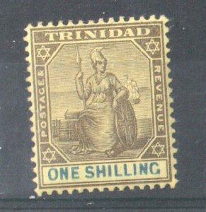 1903 TRINIDAD - S.G:131  - 1/- BLACK & BLUE/YELLOW  MOUNTED MINT - Q. VICTORIA