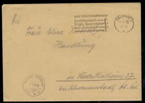 1946 Salzburg Austria Camp Marcus War Criminal Prison Cover Fritz Kueissl w/ltr