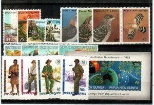 Papua New Guinea Scott 610 // 793 Mint NH sets  (Catalog Value $35.00) [TE1366]