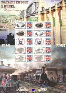 BC-83 History of Britain 5 2007 Isambard kingdom brunel no.500 sheet U/M