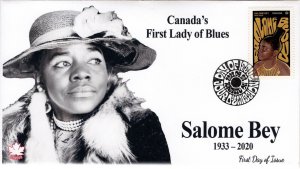 CA22-016, 2022, Salome Bey, First Day of Issue, Pictorial Postmark, Blues Singer