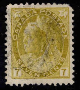 Canada Scott 81  Used 1897 Queen Victoria Seven cent stamp