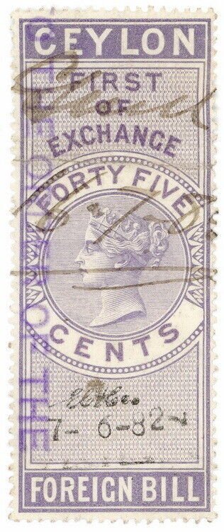 (I.B) Ceylon Revenue : Foreign Bill 45c (First)