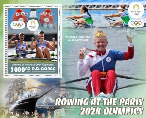 Stamps. Olympic Games 2024 in Paris, Rowing 2024 year 6 sheet perforated MNH**