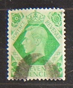 King George VI, 1937-1939 ,Great Britain, SC #7p, (2020-T)