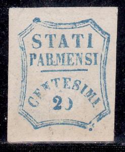 PARMA Italy SC #14 Stamp 1859 Prov. Government 20c. Unused  Expert Signature.