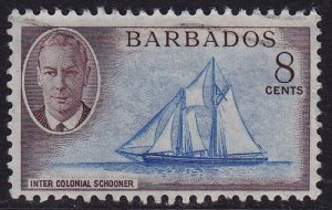 Barbados - 1950 - Scott #221 - used - Sailship Schooner