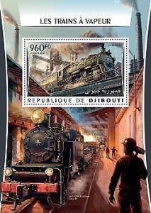 2016 Djibouti - Steam Trains. Michel Code: 1068 / Bl.216. Scott Code: 963