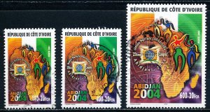 Ivory Coast #B24-B26  Set of 3 Used