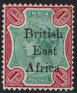 BRITISH EAST AFRICA 1895 QV INDIA OVERPRINTED 1R