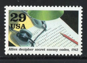 2697f  * ALLIES DECIPHER SECRET ENEMY CODES  * U.S. Postage Stamp MNH