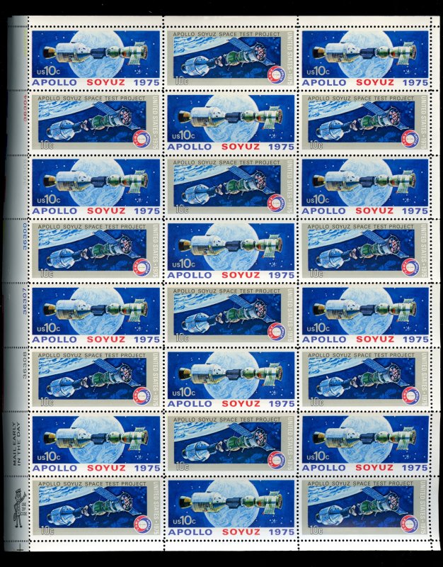 SCOTT # 1569 APOLLO SOYUZ SHEET 24 OG/MNH STAMPS