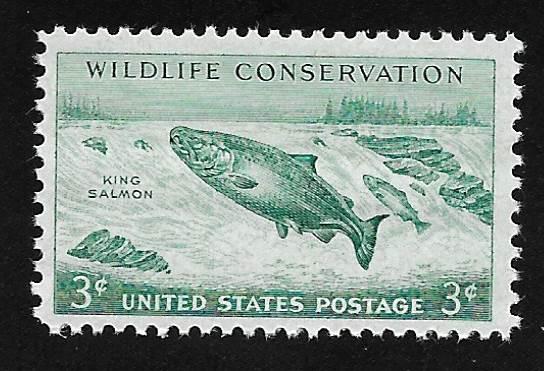SC# 1079 - (3c) - Wildlife Conservation: King Salmon - MNH single