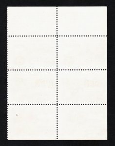 REKLAMEMARKE POSTER STAMP ⭐ 1957 JUNIOR FIRE MARSHALS! ⭐ BLOCK OF 6 MNH-OG