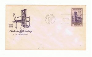 Scott #857 Mellone #24 first day cover Printing