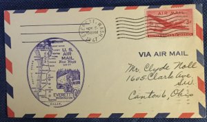 US First Flight Cover AM 77 Everett WA to Bellingham WA 9/5/1947 #C32 L19