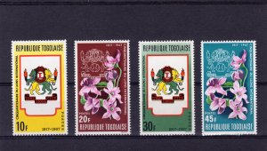 Togo 1967 Sc#607/610 Lions International 50th.Anniv./Orchids Set (4) MNH VF