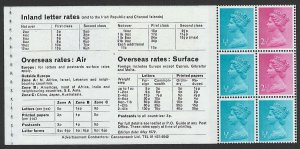 GB 1972 Machin ½p sideband unmounted mint in complete booklet pane with good