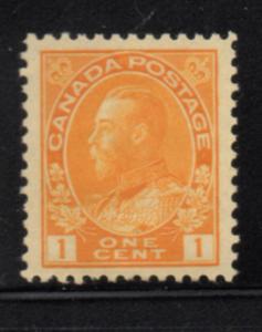 Canada Sc 105 1922 1 c orange yellow GV Admiral stamp mint NH