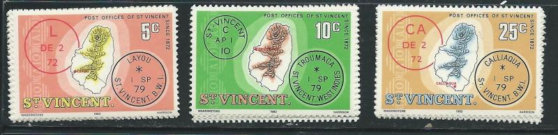 ST.Vincent #552,555 & 559 Maps  (MNH) CV$0.75